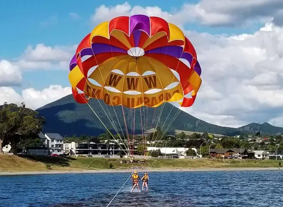 Paragliding on Lake Taupo