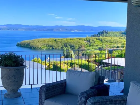 The Flying Trout Boutique Lodge View of Lake Taupo